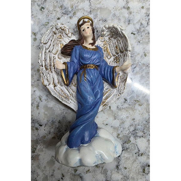 Classic Collectibles Angel Figurines Aurora & Hope 1996 Christmas Decor Set of 2 - Picture 2 of 9